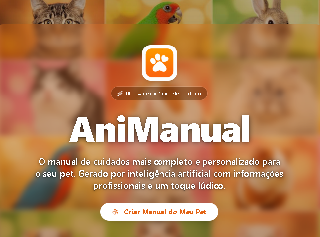 Animanual — manual inteligente para o seu pet